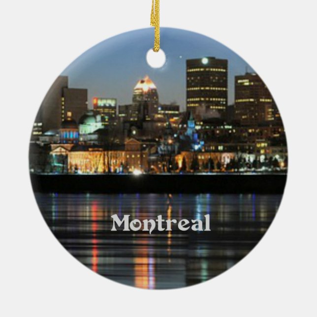 Montreal Skyline Julgransprydnad Keramik (Baksidan)