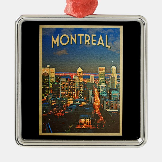 Montreal Skyline Julgransprydnad Metall (Framsidan)