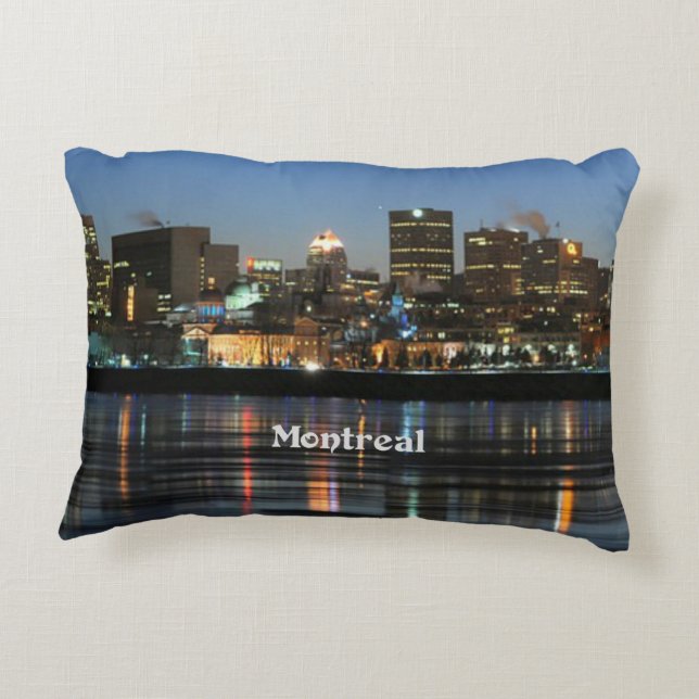 Montreal Skyline Prydnadskudde (Baksidan)