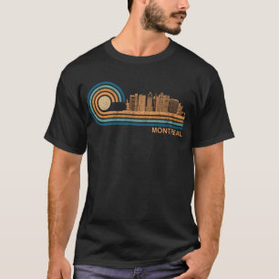 Montreal Skyline Retro Montreal Fläkt Kanada Skyl T Shirt