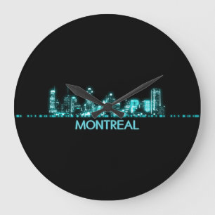 Montreal Skyline Stor Klocka