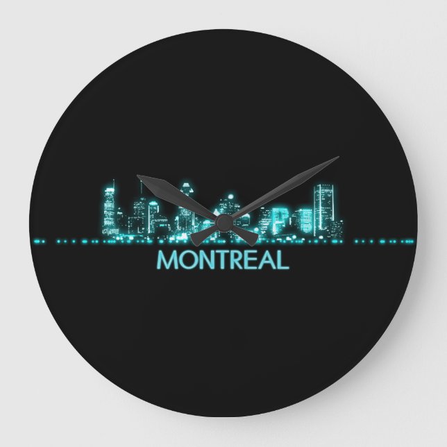 Montreal Skyline Stor Klocka (Framsida)