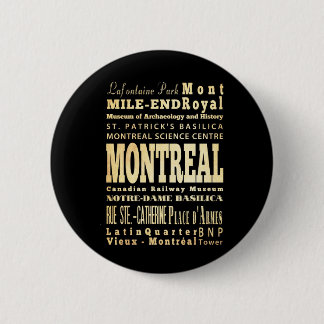 Montreal stad av Kanada typografikonst Knapp