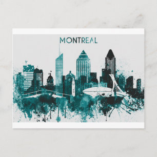 Montreal stadshorisont vykort