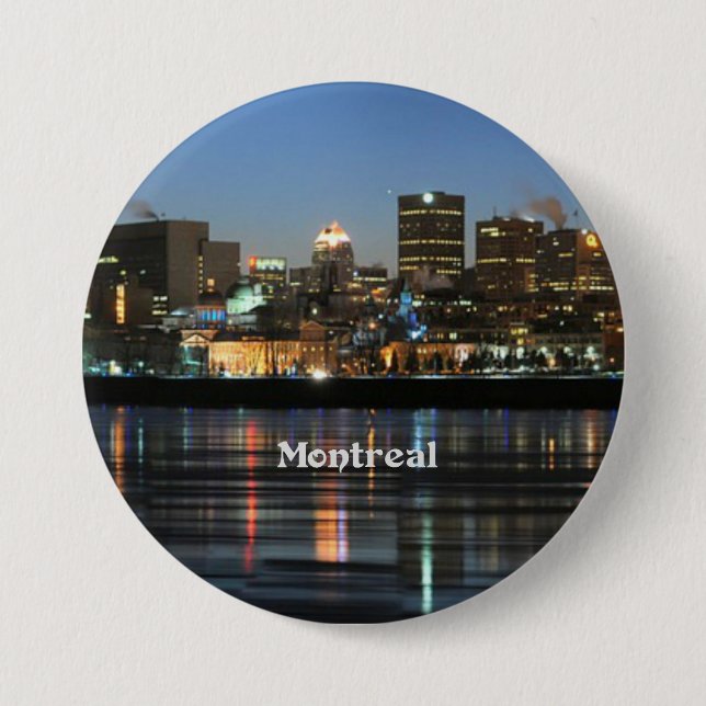 Montreal Stadssiluett Knapp (Framsida)