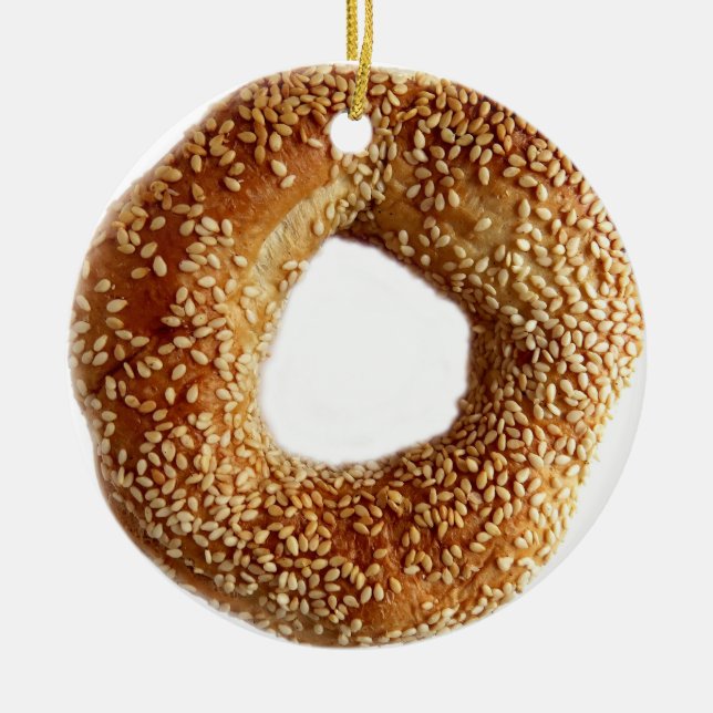 Montreal stil bagel-ornament julgransprydnad keramik (Framsidan)