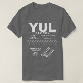 Montreal Trudeau Internationell flygplats YUL T-Sh T-shirt