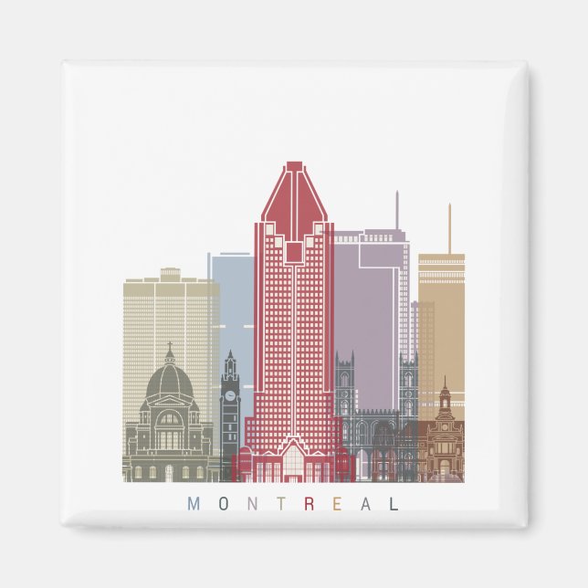 Montreal V2-skyllin poster Magnet (Framsidan)