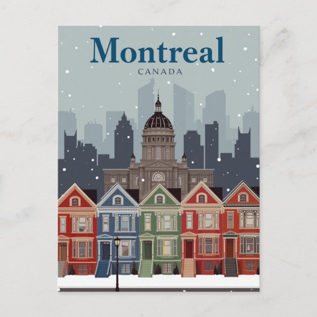 Montreal Victorian-hus Vykort (Framsida)