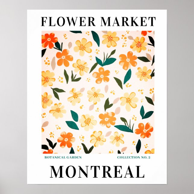Montrealblommor från den moderna blomstermarknaden poster (Framsidan)
