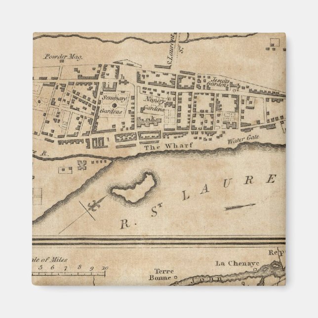 Montrealplanen med Karta på öarna Magnet (Framsidan)