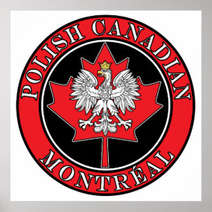 Montrealrundan Polska kanadensiska Löv Poster