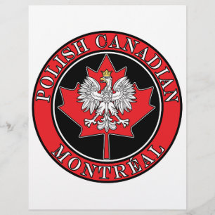 Montrealrundan Polska kanadensiska Löv Reklamblad
