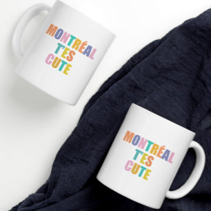 Montrealstadens typografi av modern färgstark Mugg