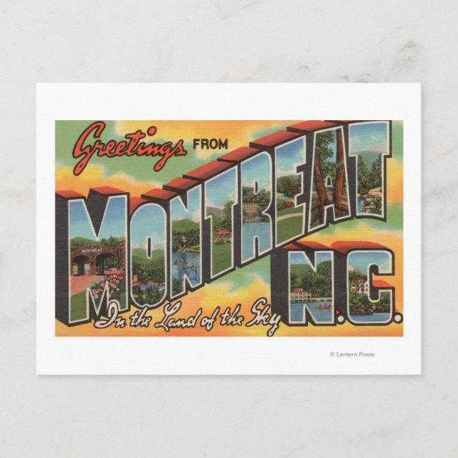 Montreat, North Carolina - Large Brev Scenes 2 Vykort (Framsida)