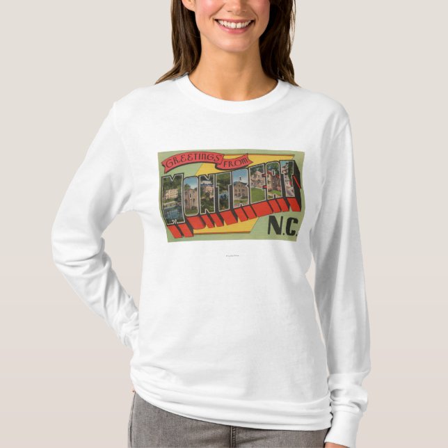 Montreat North Carolina - stora brevplatser T-shirt (Framsida)