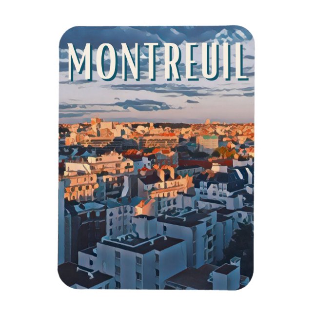Montreuil Photo Vintage Magnet (Vertikal)