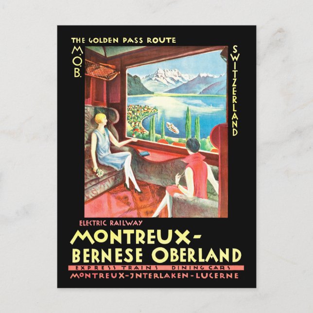 Montreux, Bernese-Oberland, Schweiz Vykort (Framsida)