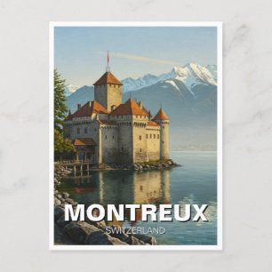 Montreux Schweiz Chateau de Chillon Vykort