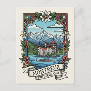 Montreux Schweiz Château de Chillon Vykort