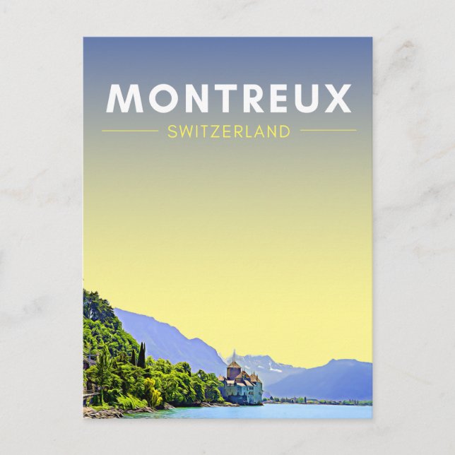 Montreux Schweiz Travel Vykort (Framsida)