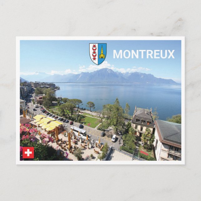 Montreux - Schweiz Vykort (Framsida)