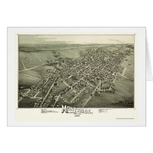 Montrose panorama- karta för PA - 1890 Hälsningskort