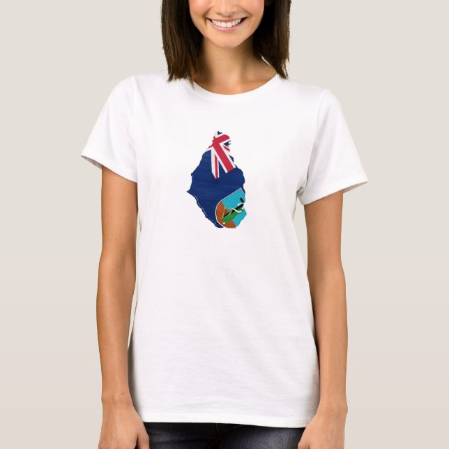 Montserrat flag and map t shirt (Framsida)
