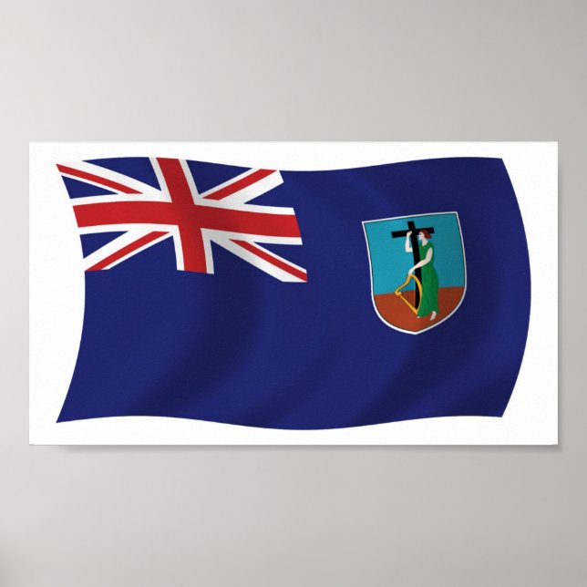 Montserrat Flagga Affisch Tryck (Framsidan)