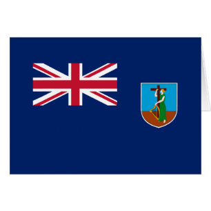 Montserrat flagga hälsningskort