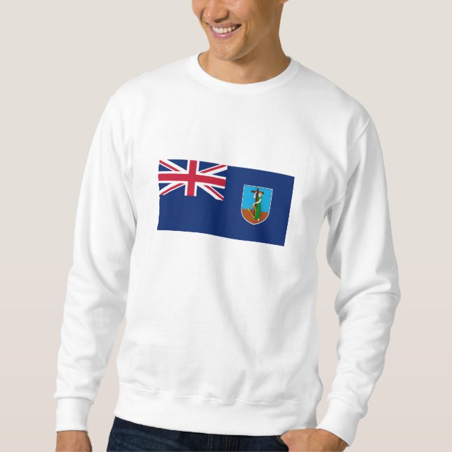Montserrat flagga lång ärmad tröja (Framsida)