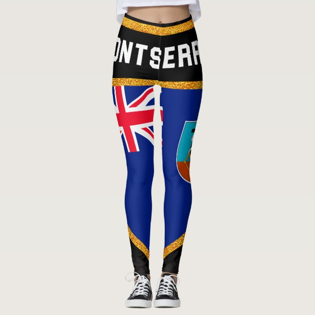 Montserrat flagga leggings (Framsida)