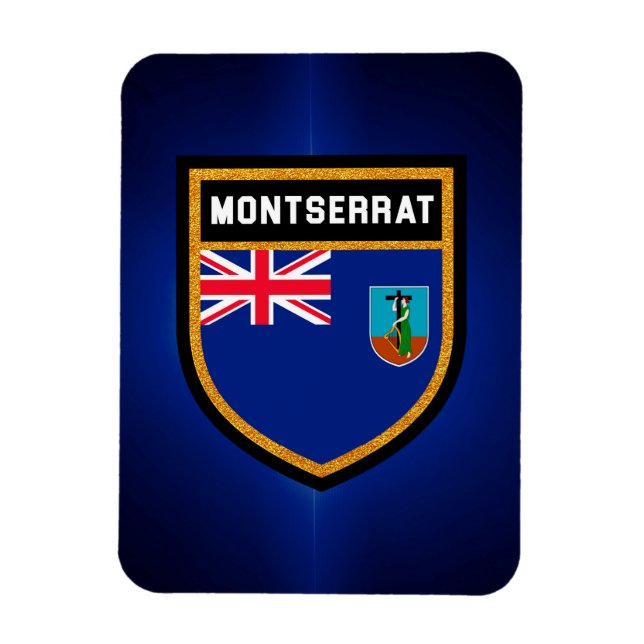 Montserrat Flagga Magnet (Vertikal)