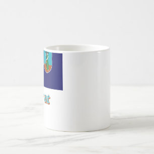 Montserrat flagga med namn kaffemugg