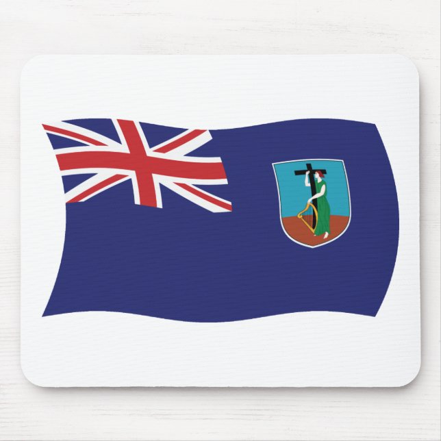 Montserrat Flagga Mousepad Musmatta (Framsidan)