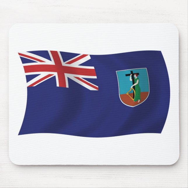 Montserrat Flagga Mousepad Musmatta (Framsidan)