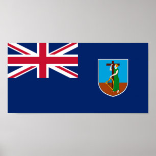 Montserrat flagga poster