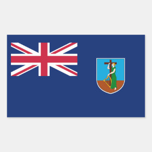 Montserrat flagga rektangulärt klistermärke