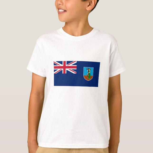 Montserrat Flagga T Shirt (Framsida)