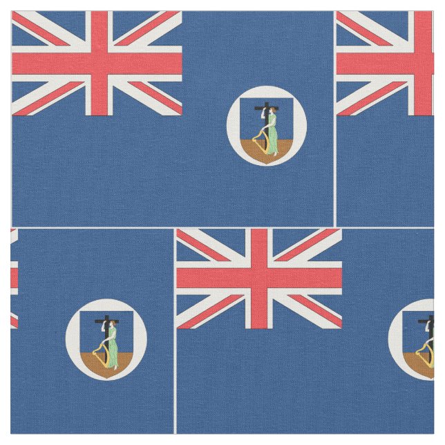 Montserrat flagga tyg (Närbild)