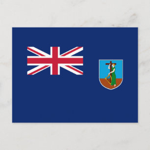 Montserrat flagga vykort