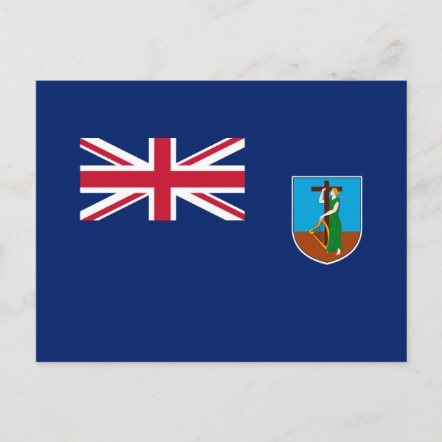 Montserrat flagga vykort (Framsida)