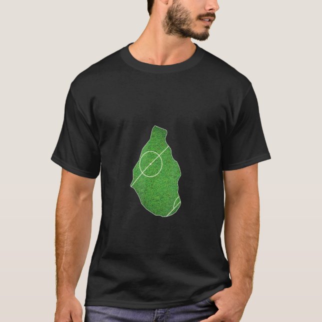 Montserrat fotbollsplan t shirt (Framsida)