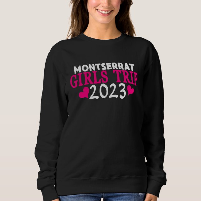 Montserrat Girls Trip 2023 Damernas Möhippa P T Shirt (Framsida)