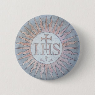 Montserrat Jesuit IHS Christogram Emblem Knapp