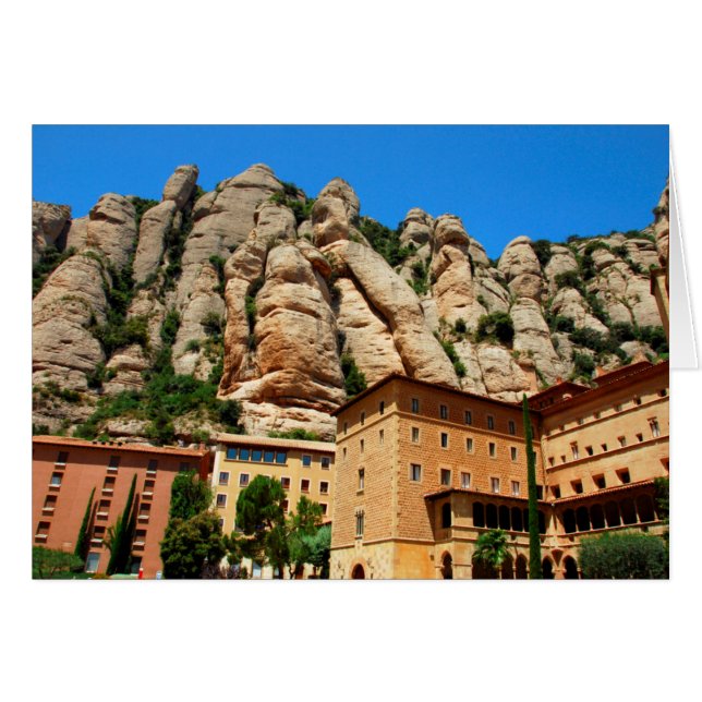 Montserrat Monastery, Katalonien, Spanien Hälsningskort (Framsidan Horizontal)
