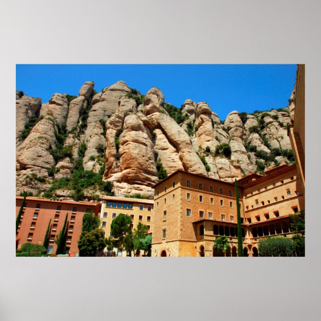 Montserrat Monastery, Katalonien, Spanien Poster (Framsidan)