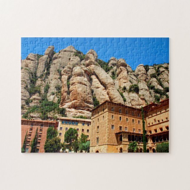 Montserrat Monastery, Katalonien, Spanien Pussel (Horisontell)