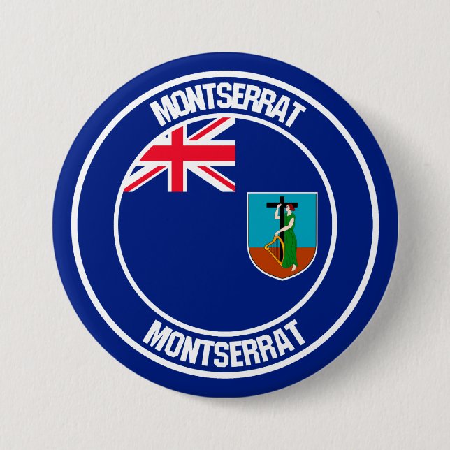 Montserrat Rund emblem Knapp (Framsida)