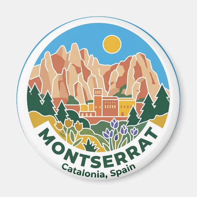 Montserrat Spanien Magnet (Framsidan)